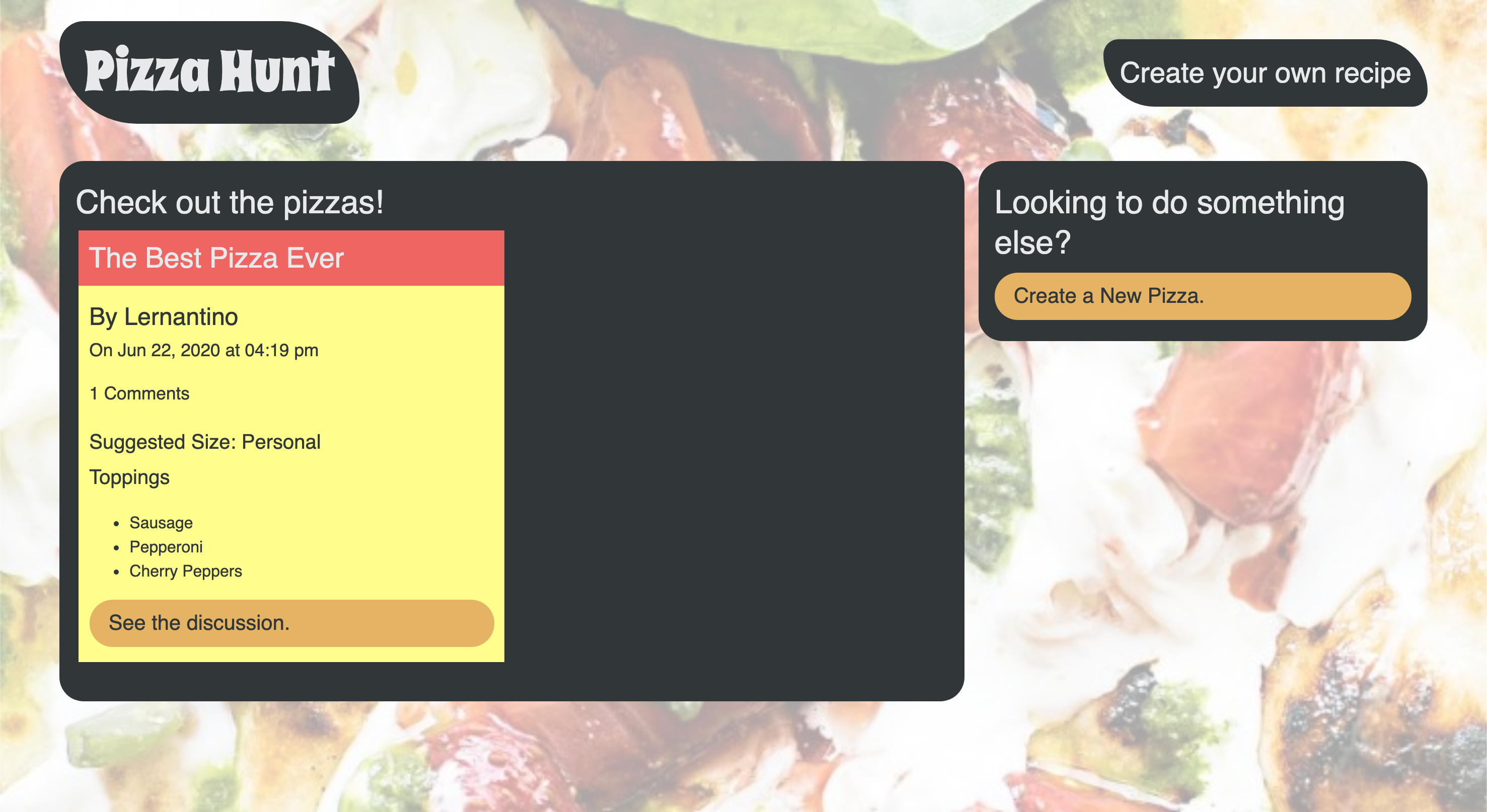 pizza hunt website
