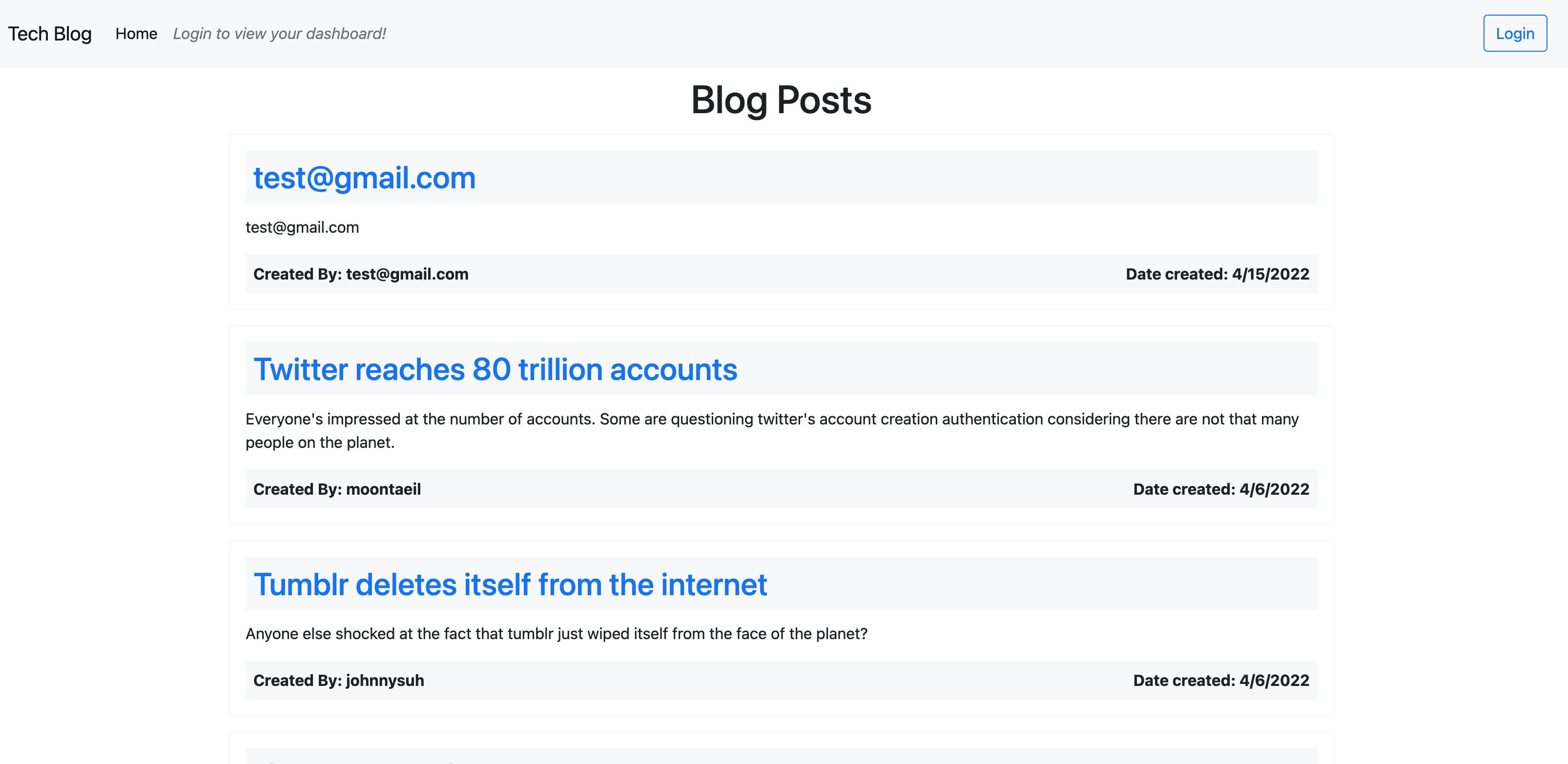 tech blog website